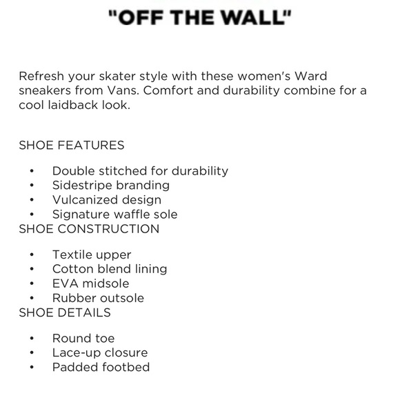 Women’s Vans Ward women’s shoes. Size 6.5 - Picture 7 of 15